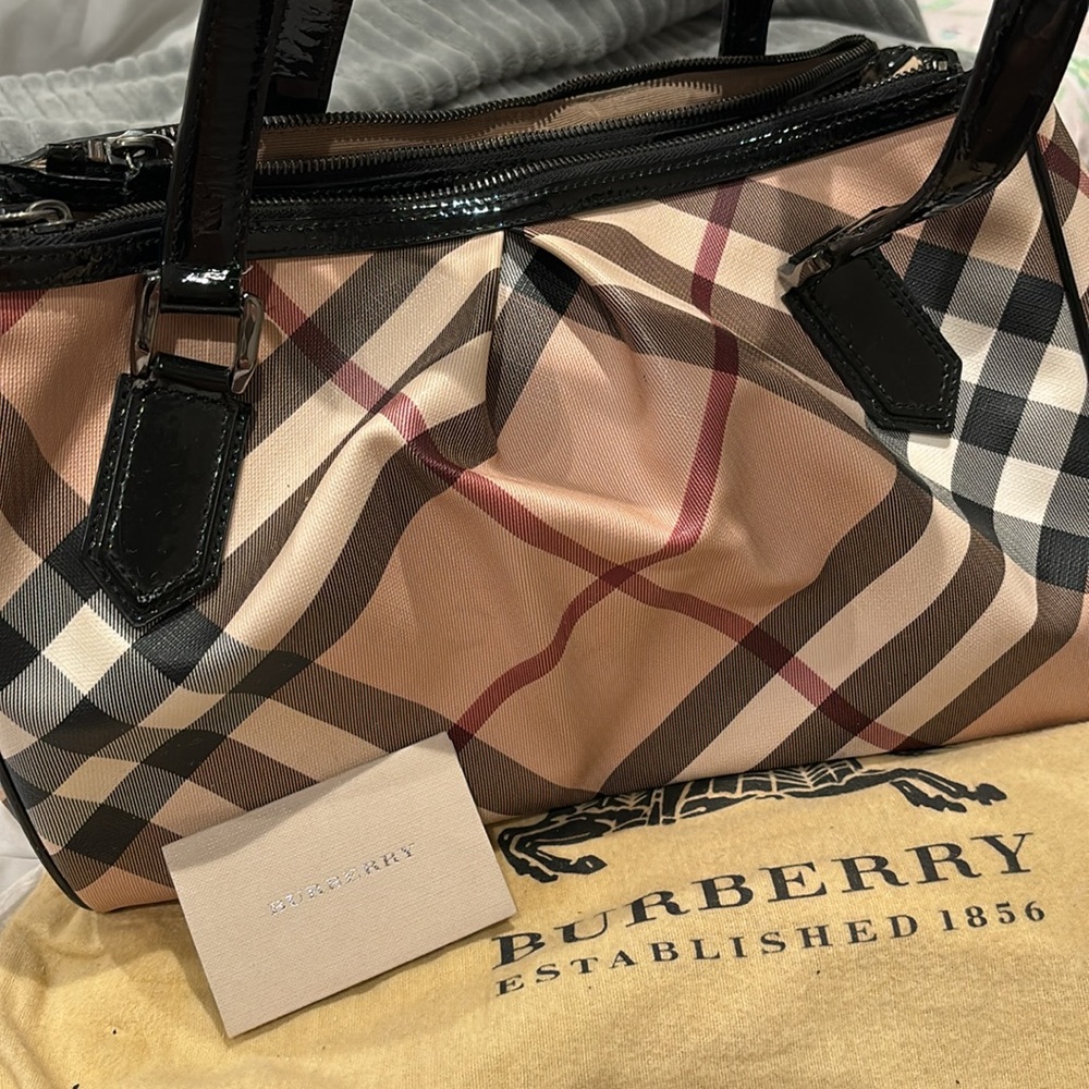 Burberry Beige Black Supernova Check Canvas Large - Picture 10 of 10